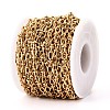 304 Stainless Steel Textured Oval Link Chains CHS-N005-06G-G-2