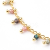 Natural Tourmaline Charm Bracelets BJEW-JB05970-2