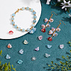 120Pcs 12 Style Glass Bead Caps GLAA-HY0001-20-4
