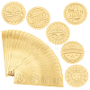 30 Sheets 6 Style Plastic Self Adhesive Gold Foil Embossed Stickers DIY-CP0006-33-1