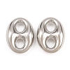 Brass Oval Links Connector Charms KK-H292-47P-01-1