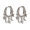 Rack Plating Brass Hoop Earrings EJEW-B062-47P-1