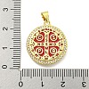 Rack Plating Brass Micro Pave Cubic Zirconia Pendants KK-B091-22G-01-3