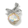 Brass Micro Pave Cubic Zirconia Charms KK-P283-23P-1