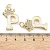 Brass Micro Pave Clear Cubic Zirconia Pendants KK-G498-01P-02-3