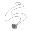 Crystal Stone Cage Pendant Necklaces NJEW-JN04756-02-2