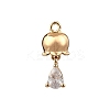Brass Micro Pave Cubic Zirconia Pendants LS-KK-D427-01G-1
