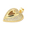 Mother's Day Brass Micro Pave Clear Cubic Zirconia Pendants FIND-Z041-20L-2