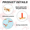 DIY Bowknot Brass Stud Earring Making Findings Kits DIY-GO0001-33-5