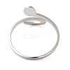Non-Tarnish 304 Stainless Steel Open Cuff Rings for Women RJEW-N048-05P-3