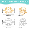 12Pcs 2 Colors 201 Stainless Steel Links STAS-DC0003-13-3