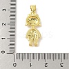 Rack Plating Brass Cubic Zirconia Pendants KK-S380-30G-04-3