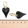 Brass Enamel Hoop Earrings for Women EJEW-U055-26G-01-3