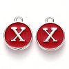 Platinum Plated Alloy Enamel Charms ENAM-S118-03X-P-1