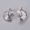 Natural Mixed Stone Tree of Life Wire Wrapped Pendants G-L520-E-R-NF-3