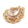 Golden Brass Micro Pave Cubic Zirconia Pendants LS-KK-K350-03G-02-2
