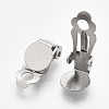 Tarnish Resistant 304 Stainless Steel Clip-on Earring Findings LS-X-STAS-T045-33A-P-3