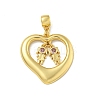 Brass Micro Pave Cubic Zirconia Pendants KK-N254-120A-G-1