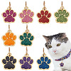 9Pcs 9 Colors Alloy with Shining Powder Pendants FIND-WR0011-84-1
