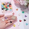 60Pcs 10 Colors Eco-Friendly Zinc Alloy Pendants FIND-SC0024-13-3