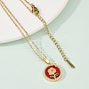 Brass Micro Pave Cubic Zirconia Pendant Neckalces for Women NJEW-C076-01A-G-1