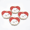 Alloy Enamel Pendants X-ENAM-T011-04KC-RS-1