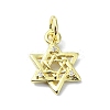 Brass Micro Pave Clear Cubic Zirconia Charms KK-H475-59G-02-1