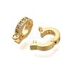 Rack Plating Brass Micro Pave Clear Cubic Zirconia Fold Over Clasps KK-H508-02G-2