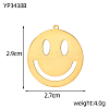 Smiling Face Charms 304 Stainless Steel Pendants STAS-OY004-54G-2