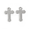 201 Stainless Steel Tiny Cross Charms STAS-F192-077P-2