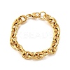 304 Stainless Steel Cable Chain Bracelets for Women LS-BJEW-Q050-01C-G-1