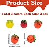 9Pcs 3 Colors Handmade Lampwork Beads LAMP-PA0001-27-2