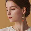 24Pcs Dyed Natural Red Agate & Natural Red Aventurine & Natural Topaz Jade Pendants PALLOY-GA00017-5