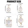 80Pcs 4 Styles Brass Cubic Zirconia Charms Sets ZIRC-YW0001-27-3