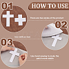 12Pcs 2 Styles Cross Polyester Embroidery Sew on Appliques PATC-FG0002-08-4
