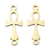 304 Stainless Steel Religion Ankh Cross Links Connector Charms LS-STAS-S153-01G-1