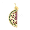 Brass Micro Pave Cubic Zirconia Pendants KK-S511-03G-G-1