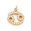 316 Stainless Steel Micro Pave Cubic Zirconia Pendants LS-STAS-K284-01D-G-1