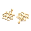 Rack Plating Brass Micro Pave Cubic Zirconia Pendants KK-H449-67G-01-RS-2