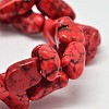 Dyed Nuggets Natural Howlite Beads Strands G-M139-06-A-1