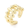 Brass Hollow Open Cuff Rings RJEW-K089-03G-3