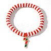 Christmas 304 Stainless Steel Enamel Charm Bracelets ZQ4442-20-1