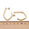 304 Stainless Steel Polygon Stud Earrings EJEW-P324-12G-5