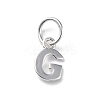 925 Sterling Silver Letter Charms STER-C012-01S-G-1