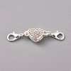 Alloy Rhinestone Magnetic Clasps ALRI-TAC0001-02S-1