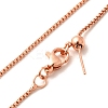 1.5mm Rack Plating Brass Box Chain Adjustable Slider Necklaces for Women Men MAK-L044-05RG-2