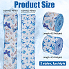 2 Rolls 2 Styles Polyester Printed Wired Ribbon OCOR-FG0002-49-2