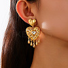 Valentine's Day Alloy Rhinestone Dangle Stud Earrings WG89787-01-2