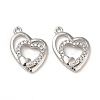 Brass Micro Pave Cubic Zirconia Pendants KK-E071-18P-2