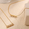 304 Stainless Steel Crystal Rhinestone Rectangle Pendant Necklaces for Women NJEW-U045-03G-1